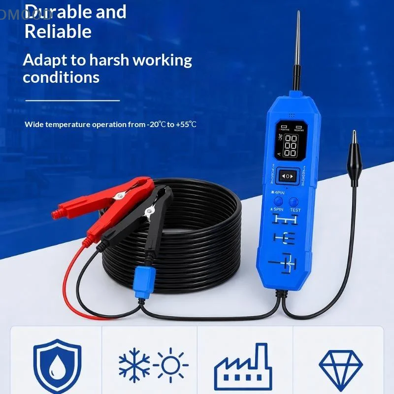 【CR】High Precision 2 in 1 Car Circuit Tester 12-24V DC Digital Relay Voltage Test Tool for Garage Workshop Use