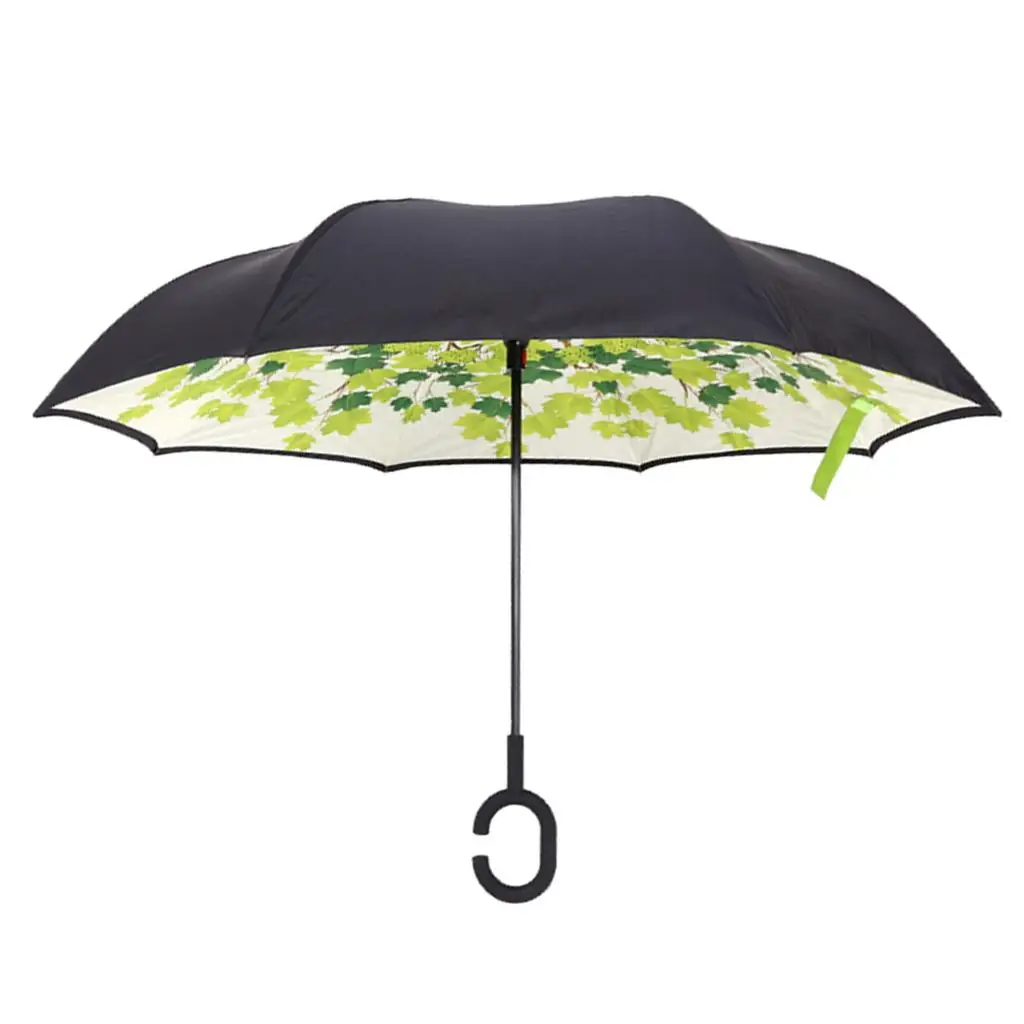 Large Reversible Sun Rain Stick Umbrellas Big Straight Parasol  Down