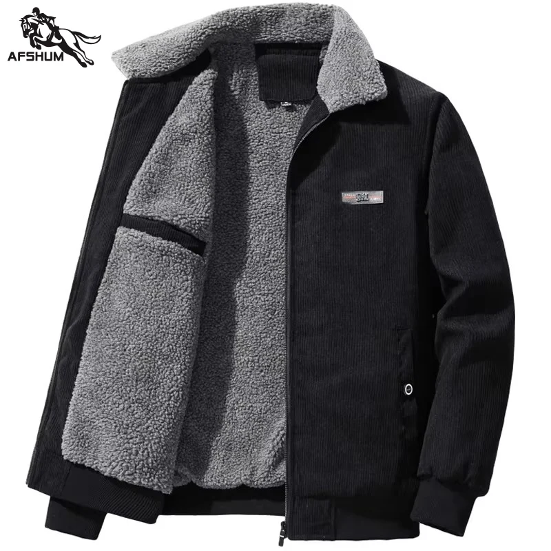 Jacket Parka autumn Winter New mens jacket collar Solid color Corduroy Jackets men business casual coat Men's coats M-8XL 2213