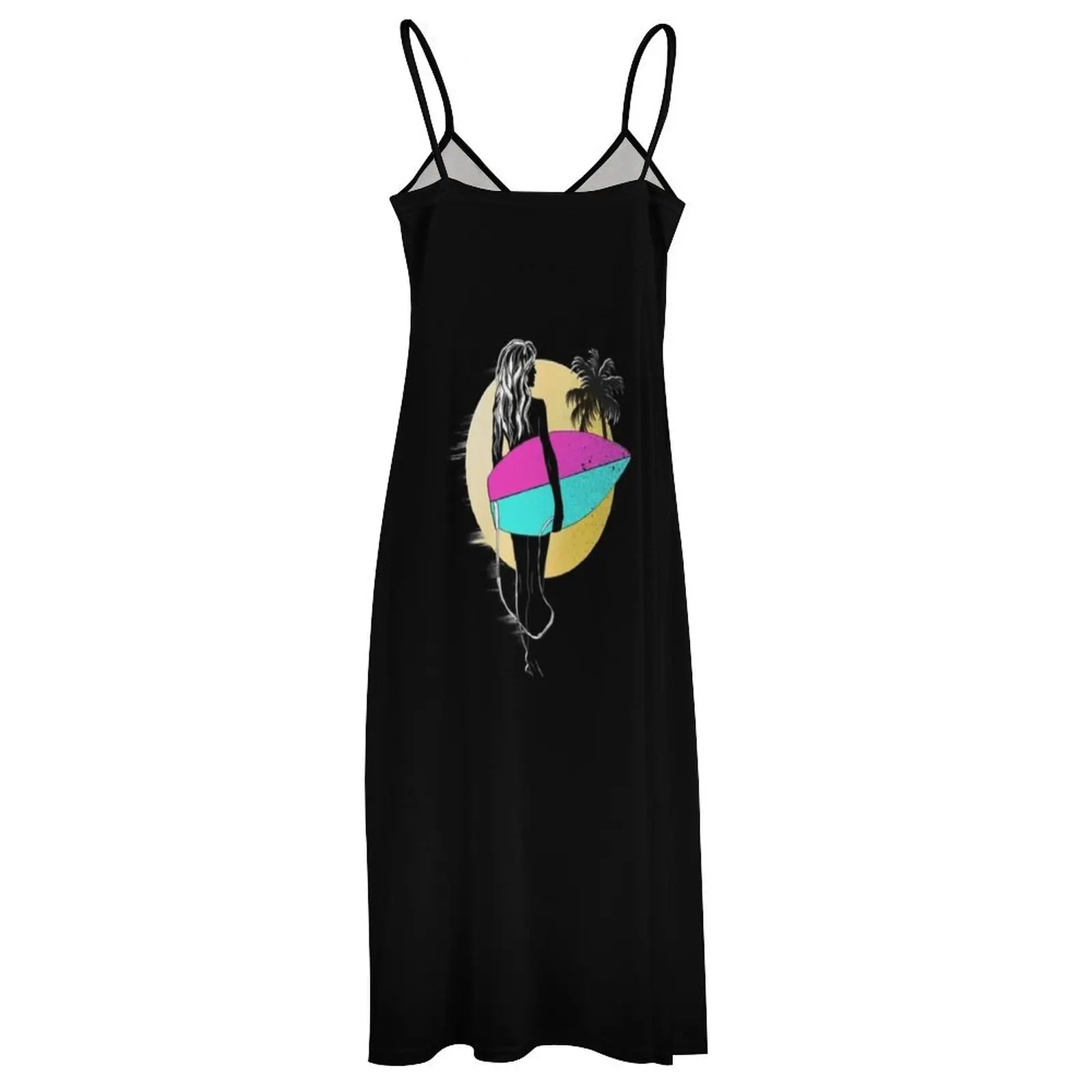 Surfing girl,surf,surfer T-shirt. Sleeveless Dress women's fashion dresses elegant women's dresses sale summer dresses