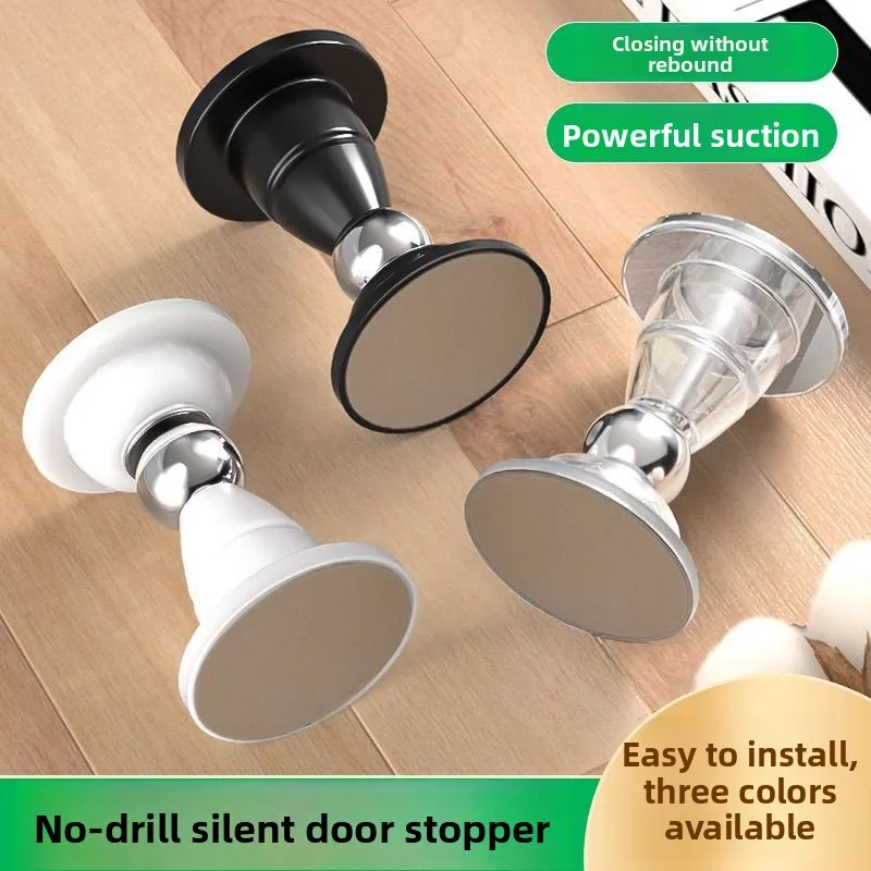 

New no-drill door stopper, door blocker for entrance doors and bathrooms, anti-collision magnetic door catch, door fixator