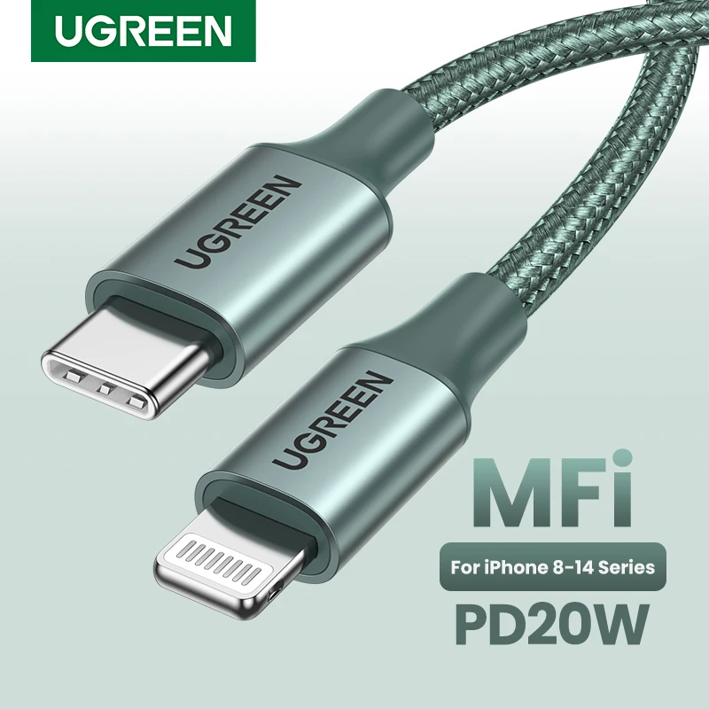 UGREEN MFi USB C to Lightning Cable 20W PD for iPhone 14 13 12 Pro Max Type C Fast Charging for iPad Phone Data Cable