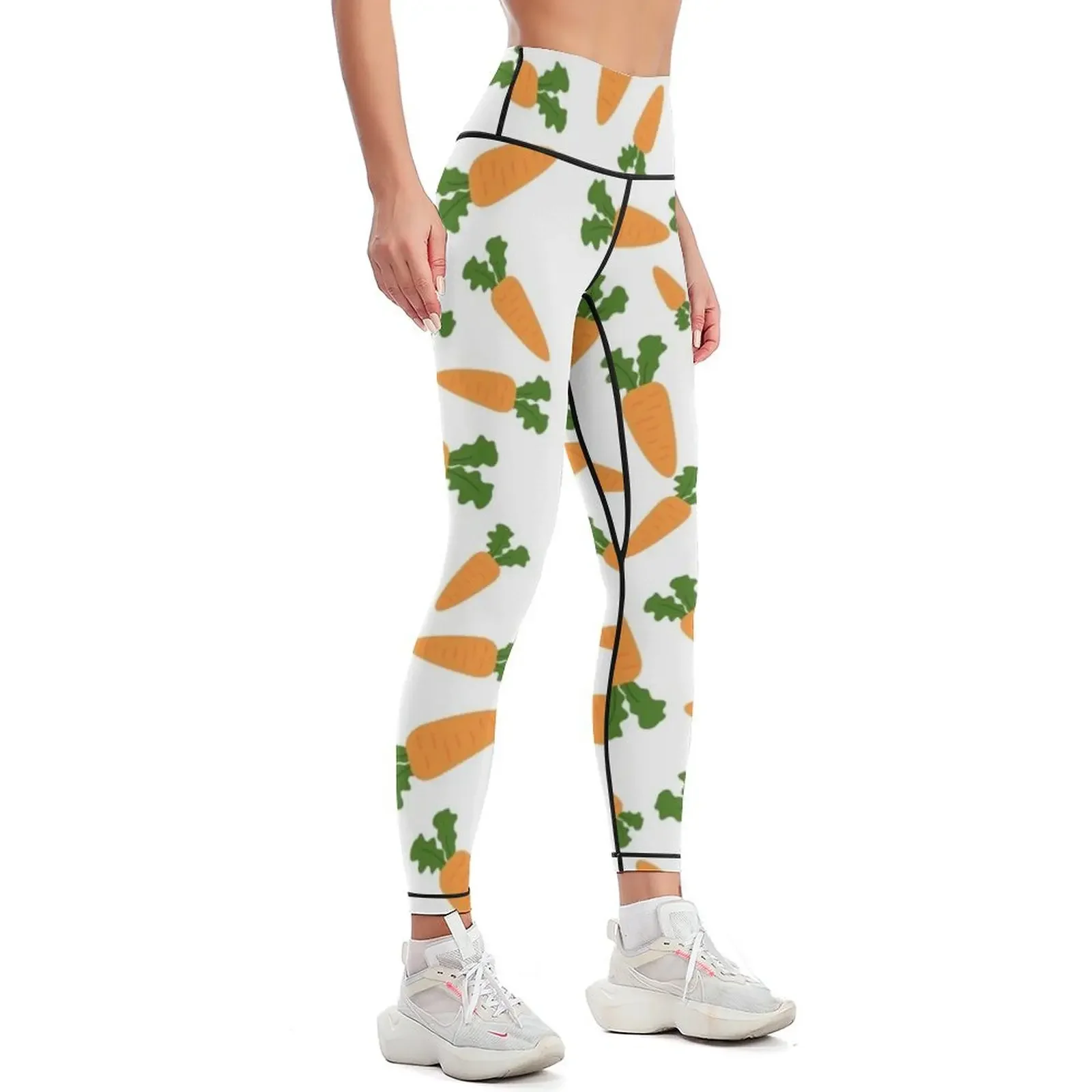 Cute carrot pattern Leggings gym's sportswear Pants sport Sports pants woman sports for push up Womens Leggings