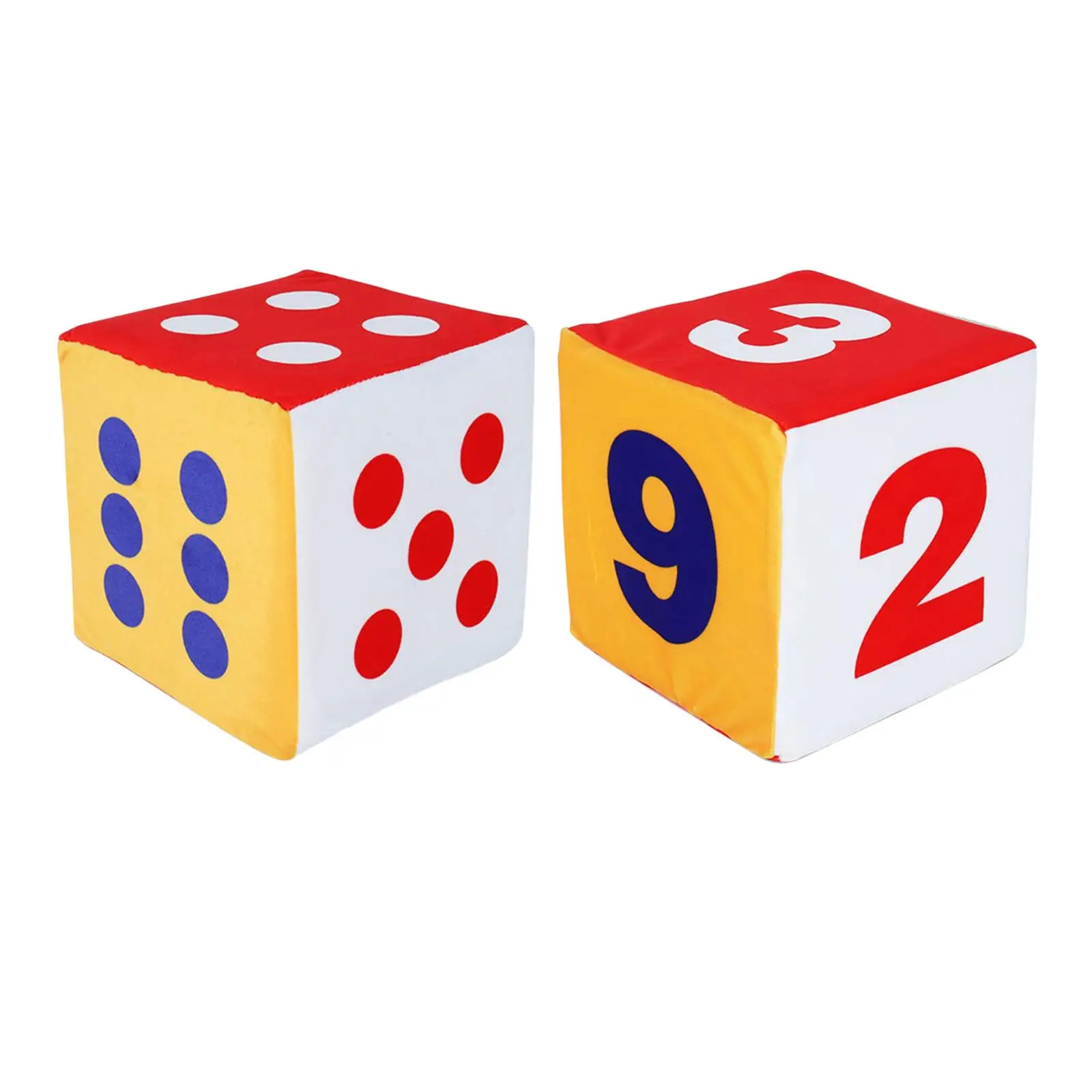 

2Pcs Rainbow Sponge Foam Dice Set Large 5.9 Inches Big Colorful Dice Set 6 Sided Fun Great Toy Gift for Kids Party Favor Decors