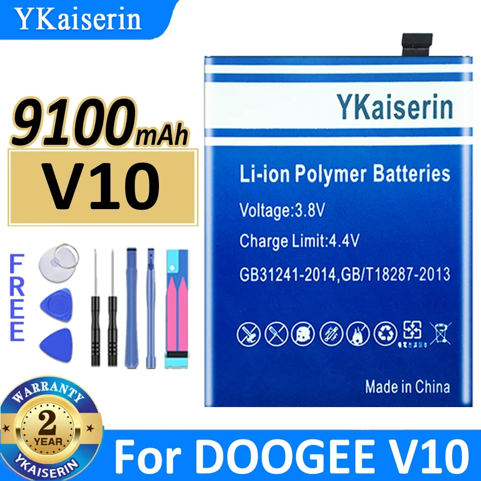 

YKaiserin BAT21ZN1336000 BAT21M188500 6900mAh~9100mAh Battery for DOOGEE V10 V20 High Capacity Batterij + Track NO