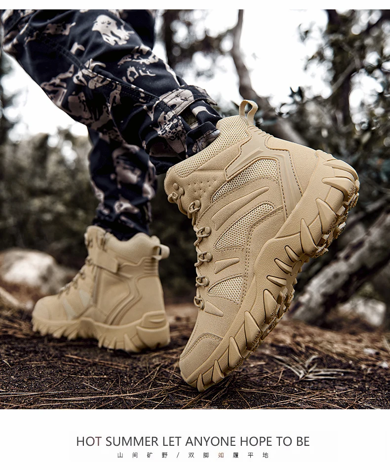 Taktische Stiefel für Herren, Armee-Schuhe, wasserdicht, Militär, Outdoor, Damen, Unisex, hochwertiges Training, ultraleicht, Camping, Sicherheit – Detail 20