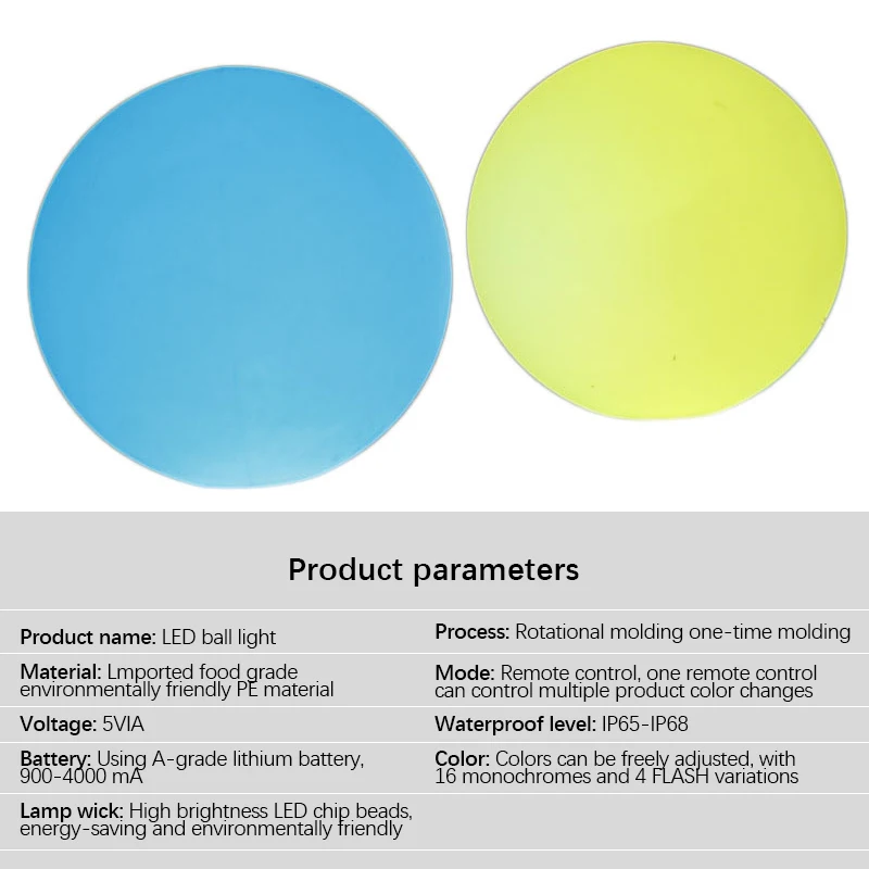 أضواء كرة عائمة LED RGB مع جهاز تحكم عن بعد ، مصباح مقاوم للماء ، ديكور المناظر الطبيعية في الهواء الطلق ، USB قابلة لإعادة الشحن