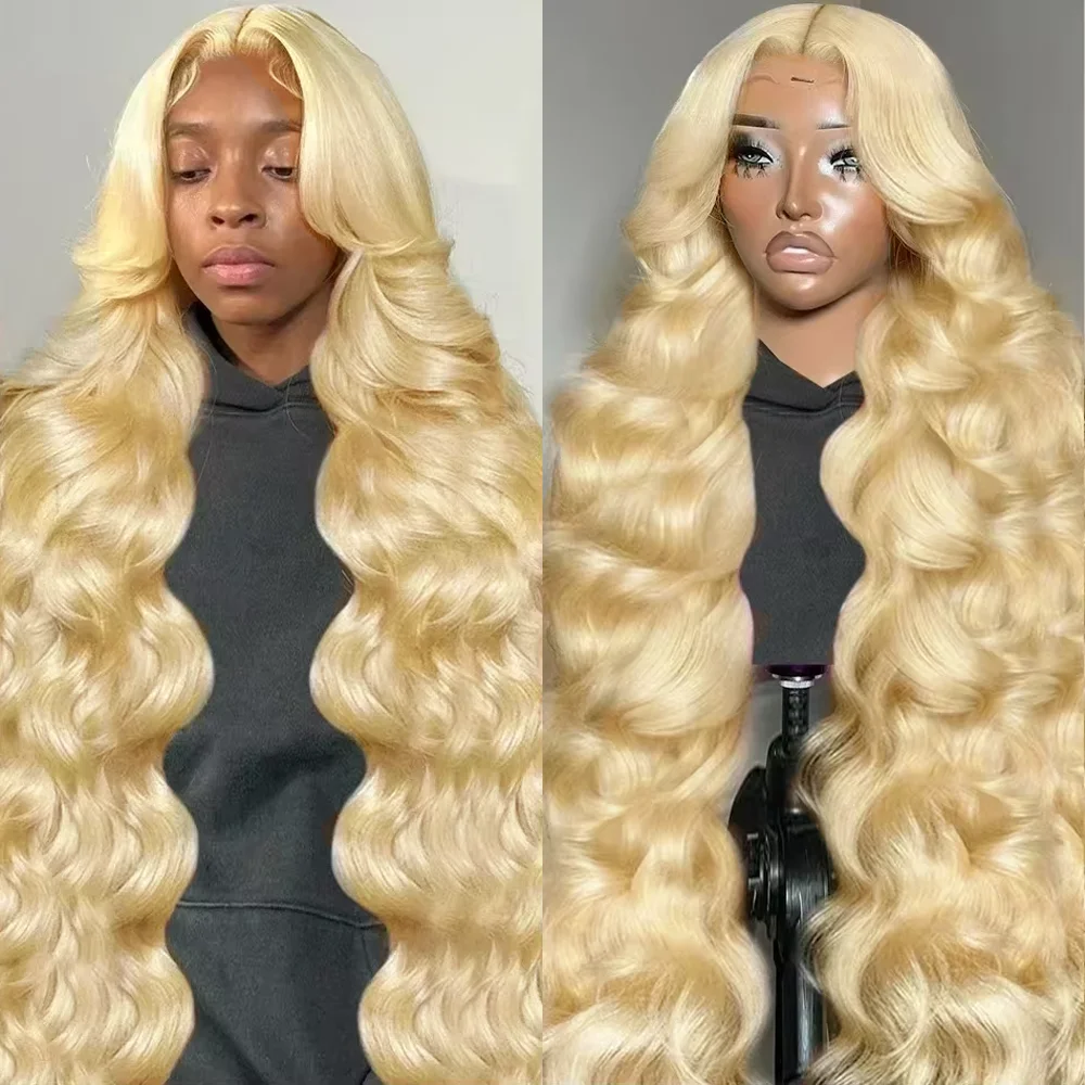 

Blonde Body Wave HD Lace Front Wig 613 200 Density 13x4 13x6 Frontal Human Hair 613 Pre Plucked Full Frontal Wigs 40 46 Inches