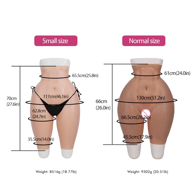 ROANYER Silicone Enhancing Hip Pant Fake Vagina Crossdresser Hip Ehancer Underwear Buttock Lift Shemale Transgender Drag Queen