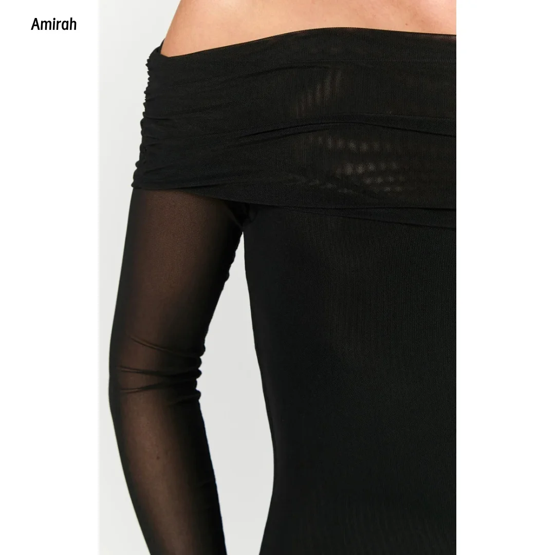 Amirah 맞춤 제작 볼 가운 블랙 우아함 특별 행사에 대한 여성의 우아한 드레스 긴 물고기 꼬리 댄스 파티 드레스 럭셔리