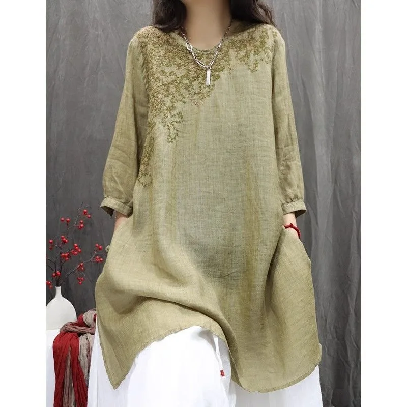 stylish linen dresses aliexpress Harajuku Cotton Linen Long Dress Women Casual Vintage High Waist Pullover  Long Dresses Sleeveless Summer Office Lady Tank Dress