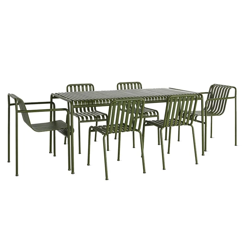 Modern Simple Restaurant Dining Chairs Outdoor Patio Courtyard Backrest Chair Wrought Iron Coffee Shop Apartment Casual Chair