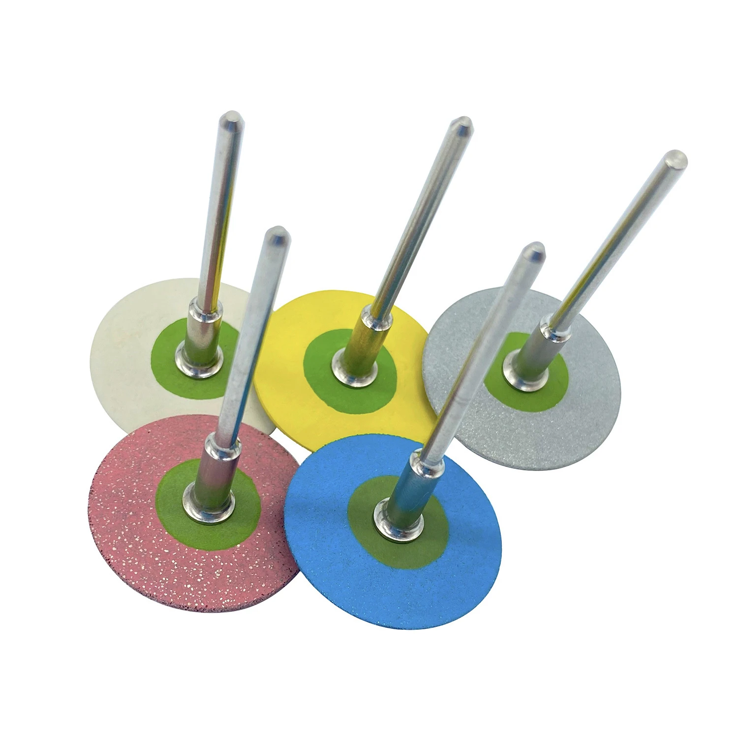 WellCK Dental HP 26mm Rubber Diamond Polisher Wheels Disc for Zirconia Porcelain Restorations Dental Lab Polisher Wheel Disc