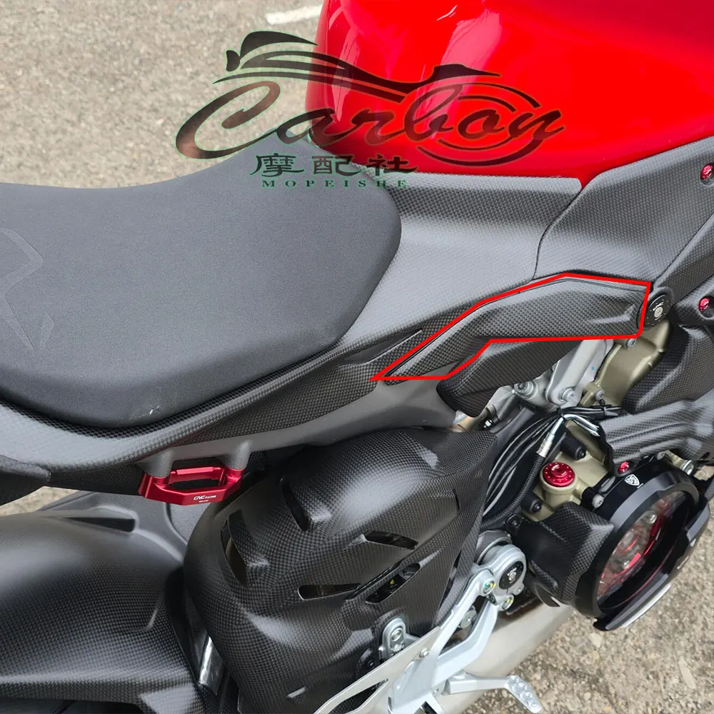 For Panigale V4 2025 Motorcycle shell carbon brazing frame small plate subframe cover fuel tank guard plate Modification parts