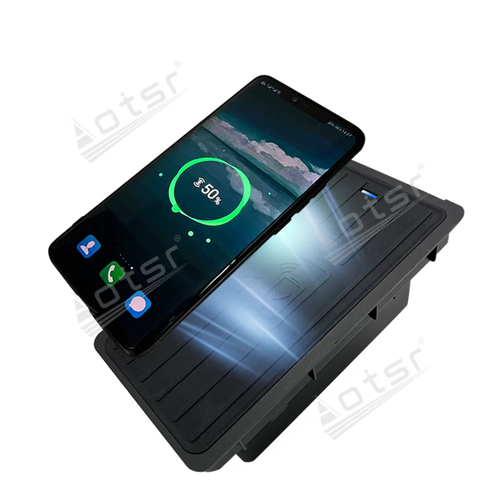 15W QI Wireless Fast Charge Mobile Phone Special Panel Android For AUDI Q2L 2018 2019 2020 2021 2022 For IPhone Huawei Samsung