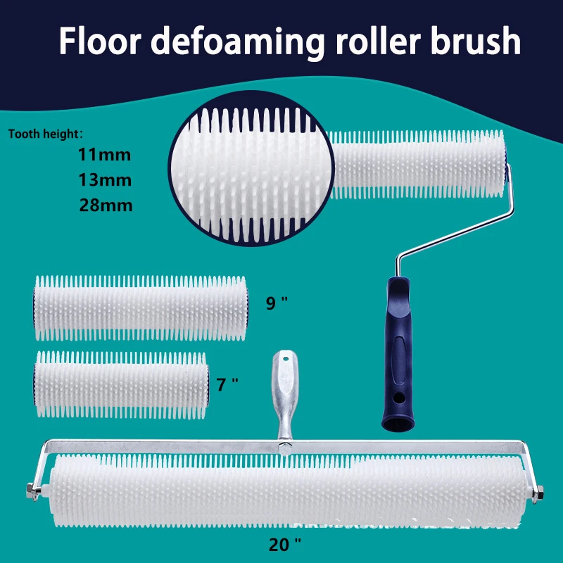 Epoxy Floor Special Tool High Elasticity Polyester Drum Defoaming Drum Nail Shoes Floor Paint Rake Coating Paint Decoratio