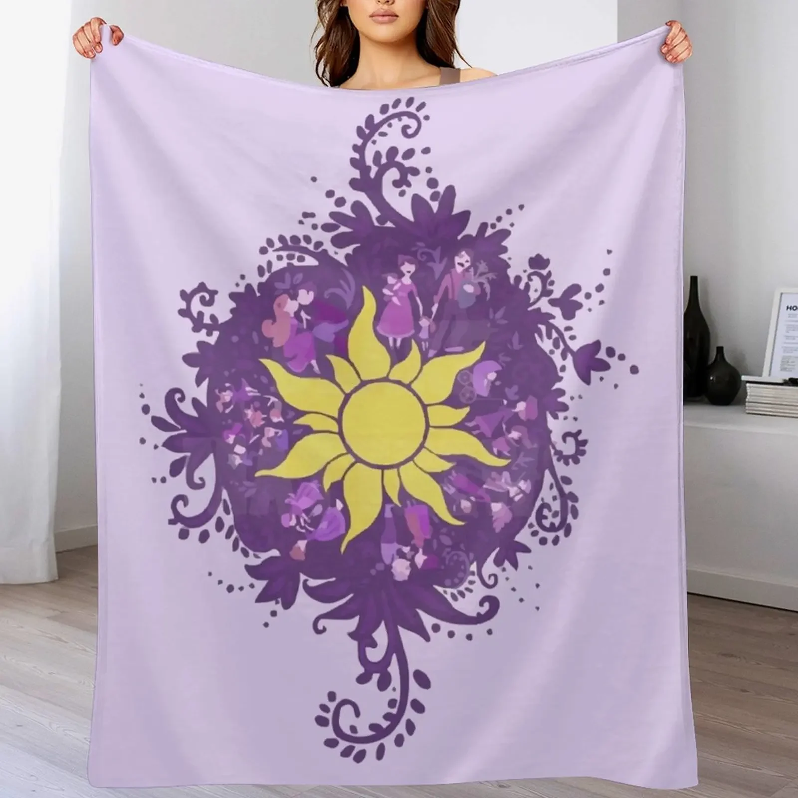 

Tangled - Sun - Kingdom Dance Throw Blanket christmas decoration Multi-Purpose Sofa Loose Blankets
