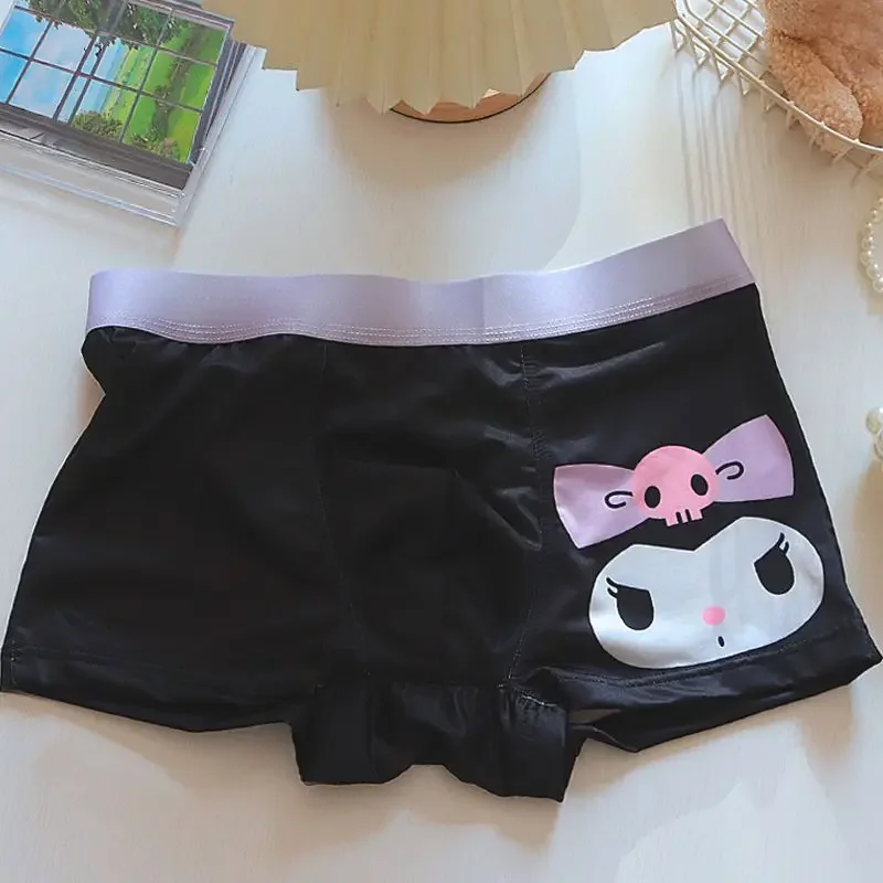 Sanrio My melody Cinnamoroll Pochacco Kuromi men\'s new cute cartoon print comfortable and breathable mid-waist boxer briefs