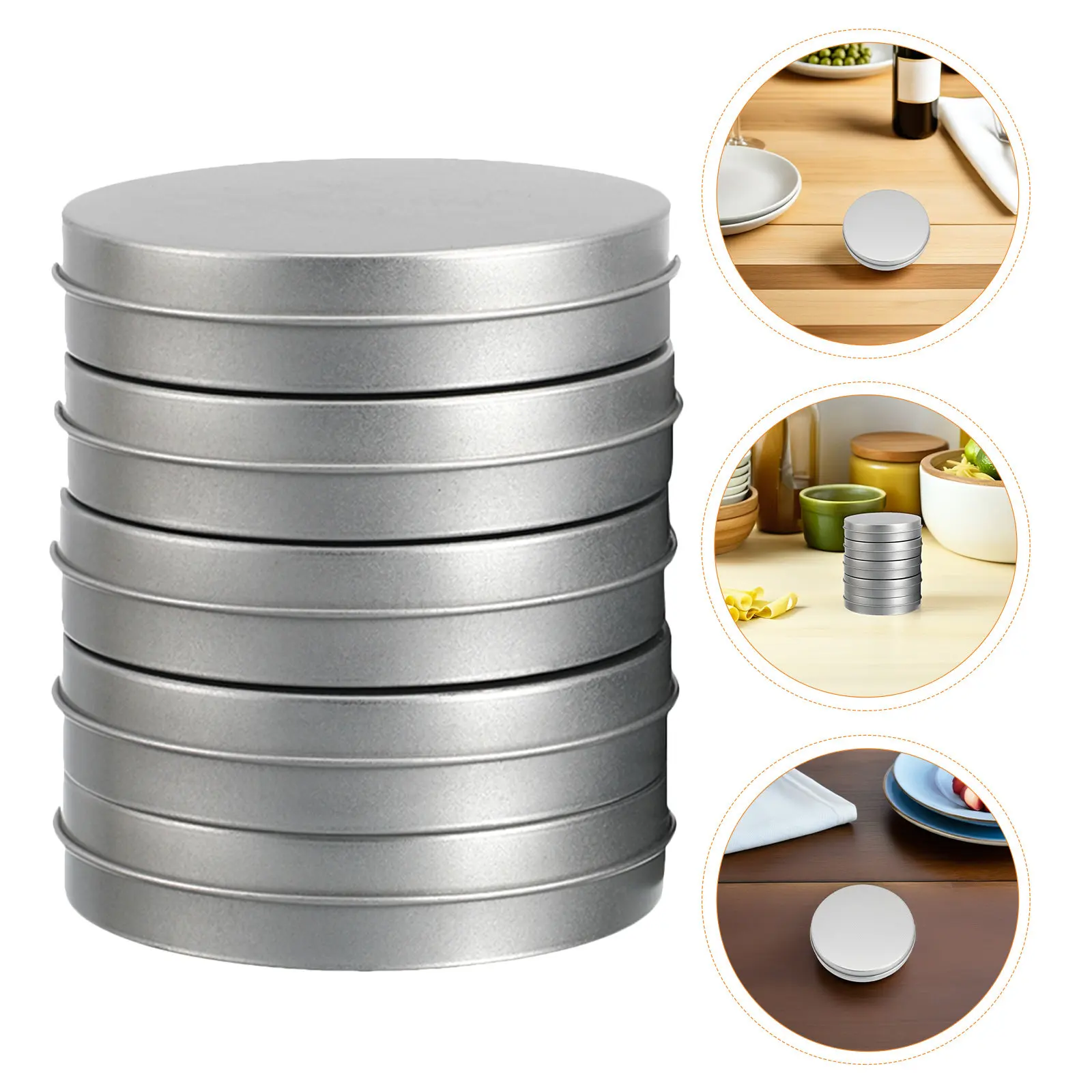 12Pcs Round Metal Containers DIY Candy Game Tin Sugar Cookie Mold Sturdy Portable Candy Box Tinplate Tins for Storage