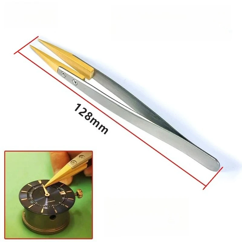 Boxwood Forceps Precision Antimagnetic No. 27 Pointed Forceps Insulation Does Not Hurt Parts Watch Repair Tool