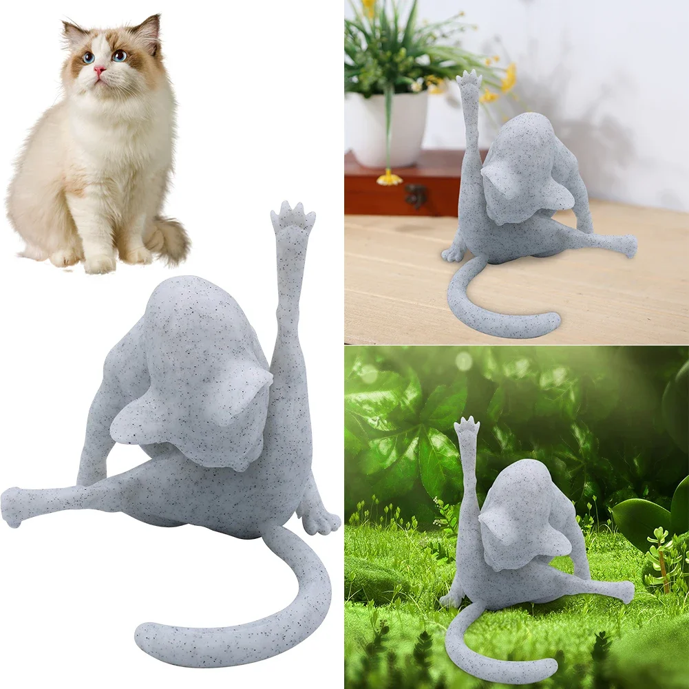 

No Shame Cat Sculpture | Funny Cat Figurine Novelty Cat Sculpture Decorative for Living Room Bedroom Decor