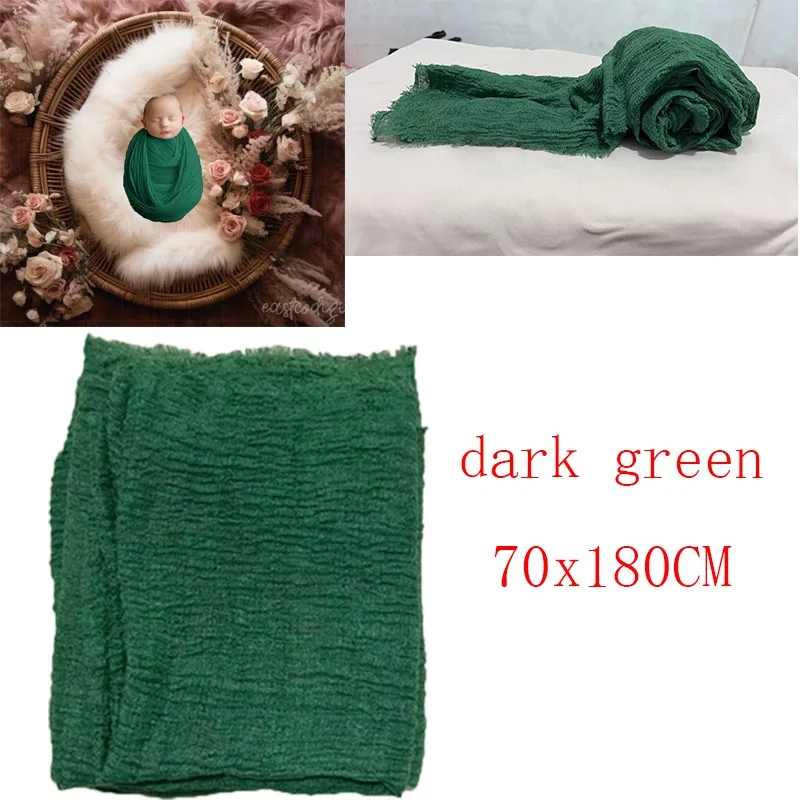 

Bark Wrinkle Cotton Photography Wrap - 70x180CM Newborn Swaddle Blanket & Women's Scarf - Soft Baby Photo Prop (Double-Sided)