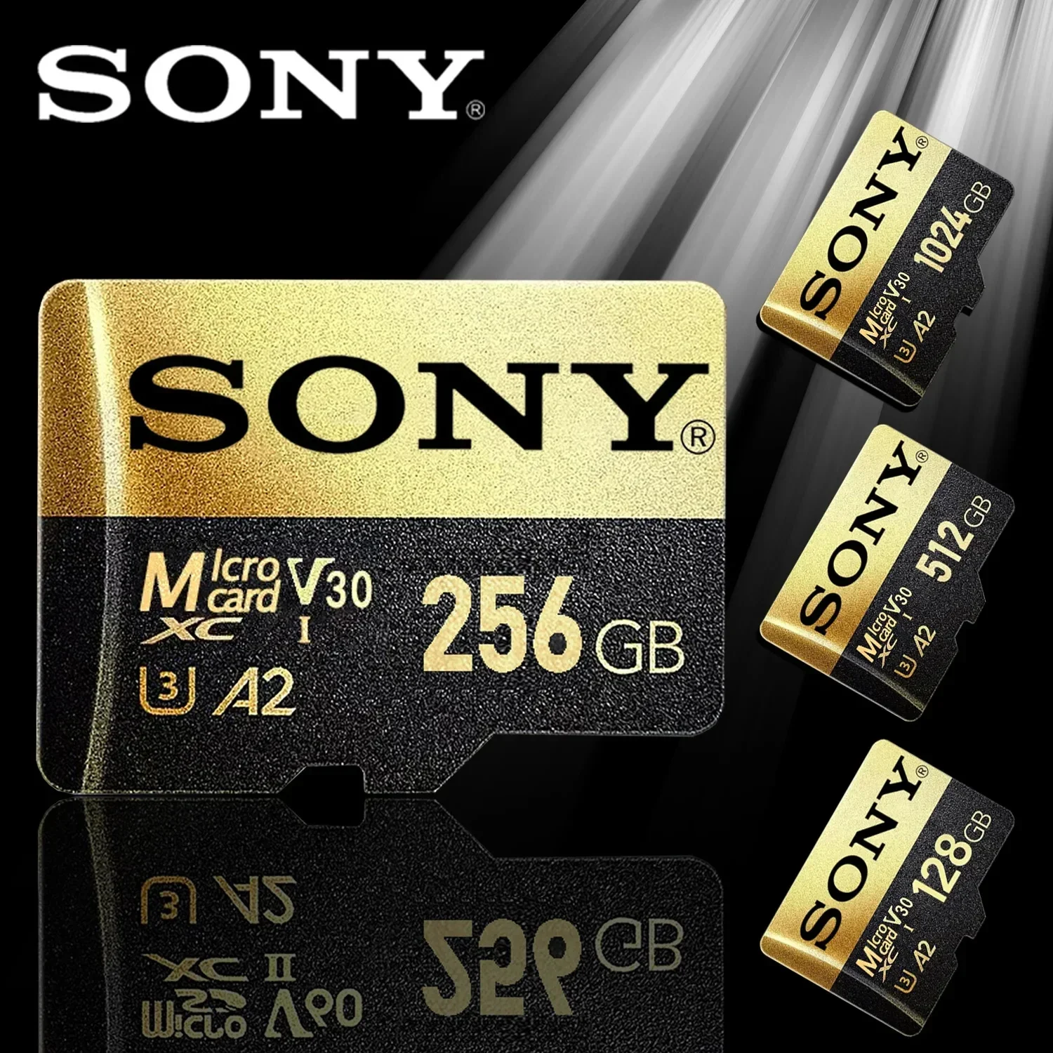 소니 마이크로 SD 카드 클래스 10 SD 메모리 카드, 128GB, 256GB, 32GB, 64GB, 1T 마이크로 SD U3 A2 TF 카드, 샤오미 PC용 메모리 플래시 메모리 C10