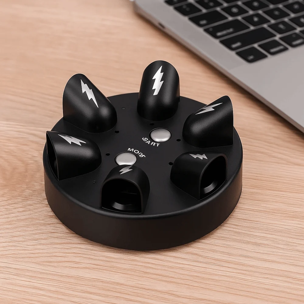 Punizione Scossa elettrica Gioco con le dita Interessante macchina da gioco con le dita divertente Puntelli Roulette chocante elettrica ingannevole