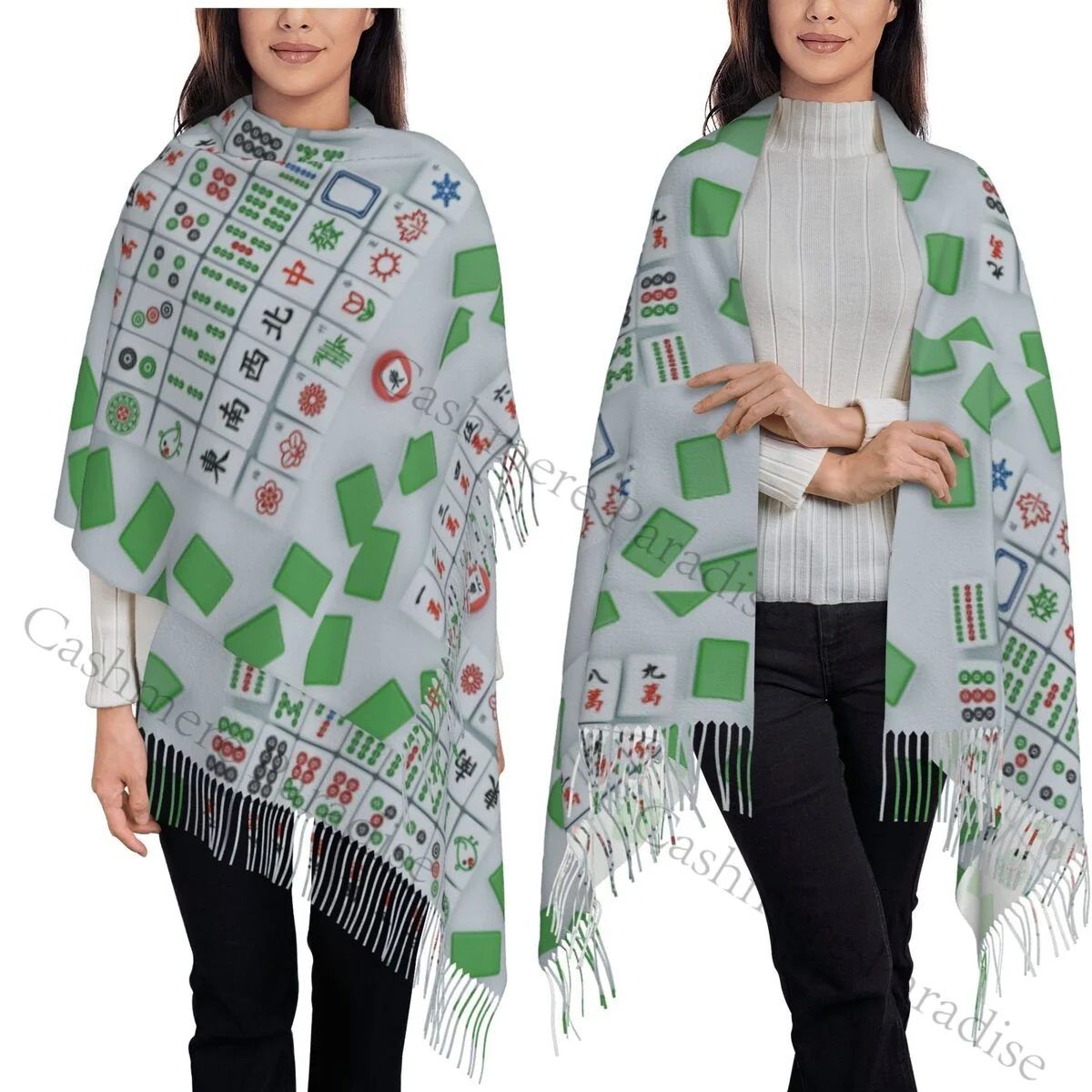 

Маджонг женский мягкий шарф теплый мягкий шарф зимняя шаль на Хэллоуин