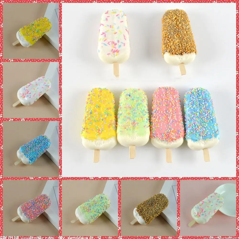 Lifelike Handmade Fake Popsicle PU Popsicle Ice Cream Model Soft Simulation Kids Toys Dessert Display