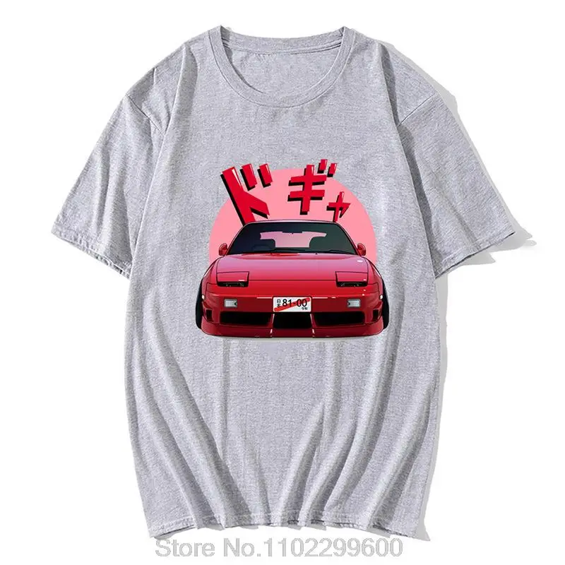 JDM Initial D T Shirt For Men Japanese Car Streetwear Cotton NISSAN 180sx Summer Casual O-neck Unisex Tees T-shirt Tops