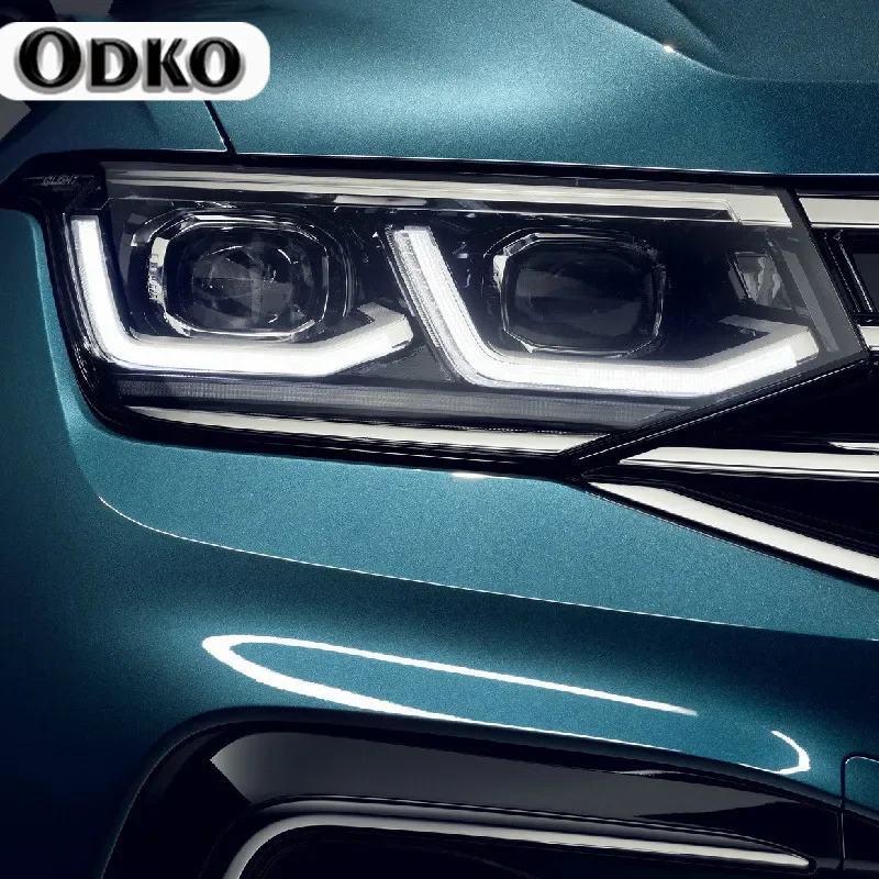 

Car Headlight Protective Tint Film Smoke Black Transparent TPU Light Sticker For Volkswagen VW Tiguan R Line Facelift 2020 2021