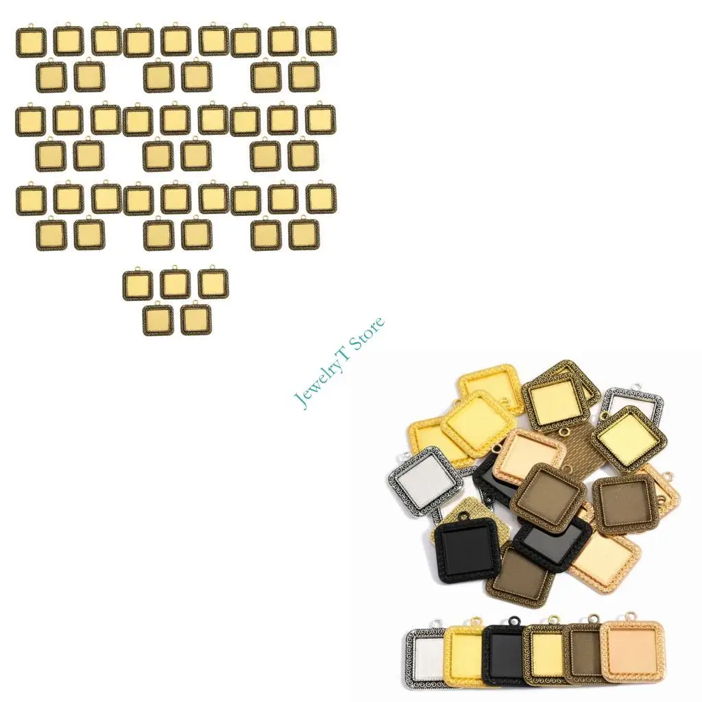 

LX9D Набор из 50 подставок для драгоценных камней с квадратной подставкой из цинкового сплава для драгоценных камней Time 20 мм