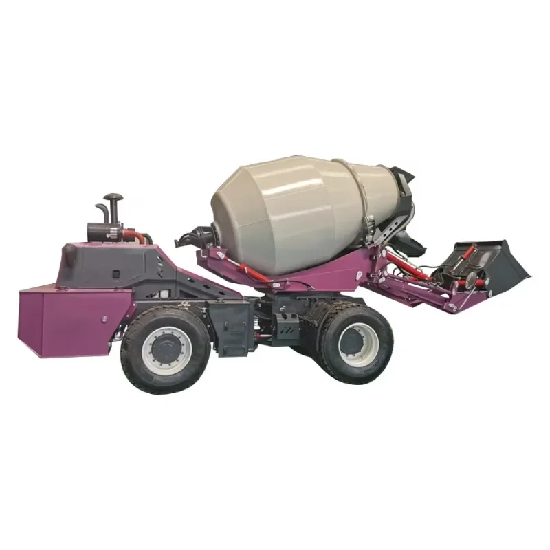 Diesel Engine Tricycle Truck 1m3 Mobile Small Mini Concrete Mixer Heavy Duty Concrete Mixer Tricycle