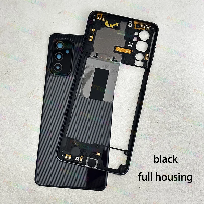 M52 5G M526 For Samsung Galaxy M52 Battery Case Housing Chassis Middle Frame Back Rear Cover Lid Panel +Camera Lens Repair Parts