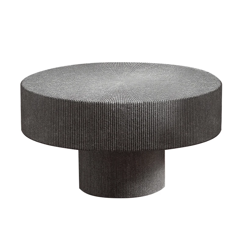 Creative round side table stone mill shape patio antique modern outdoor coffee table