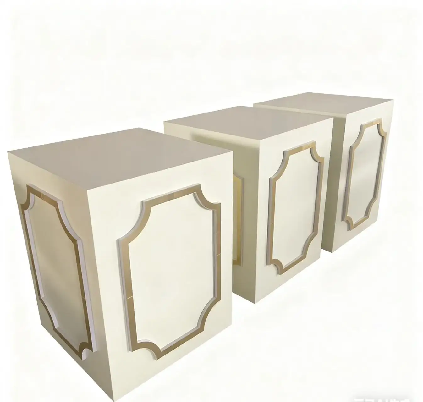 

New Design Square White Acrylic Dessert Cake Table Display Stand for Wedding Decoration
