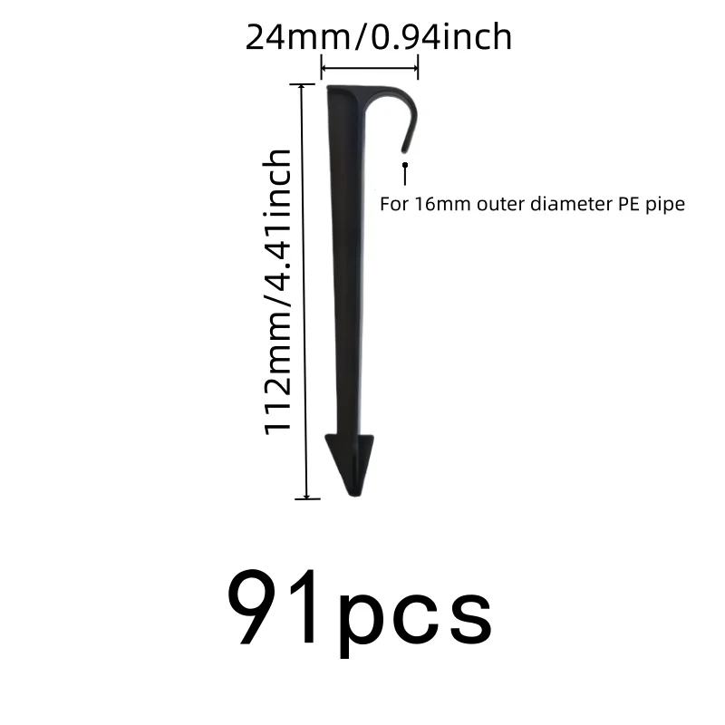 91pcs Durable Sturdy Water Pipe Fixing Stake For Garden/Courtyard/Lawn Irrigation Easy Install No Loose Practical Stake