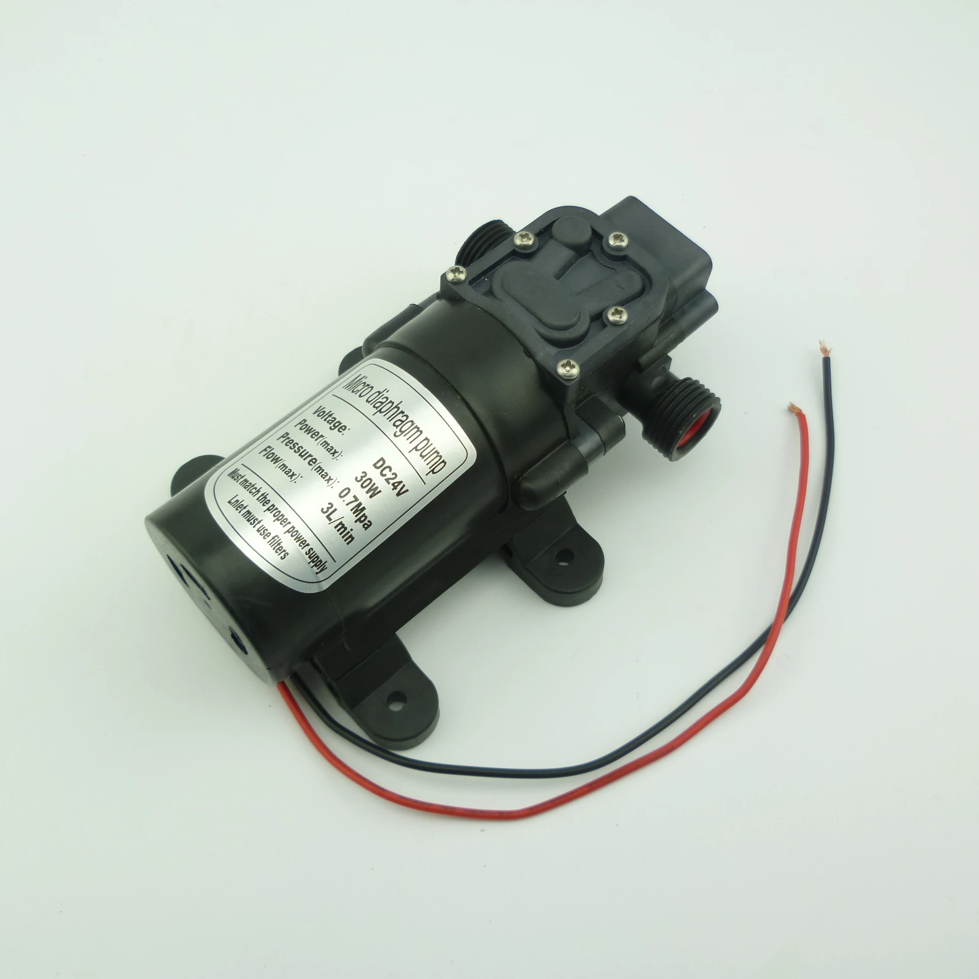 self priming 30W 3L/min return valve type diaphragm portable high pressure dc small water pump 24V