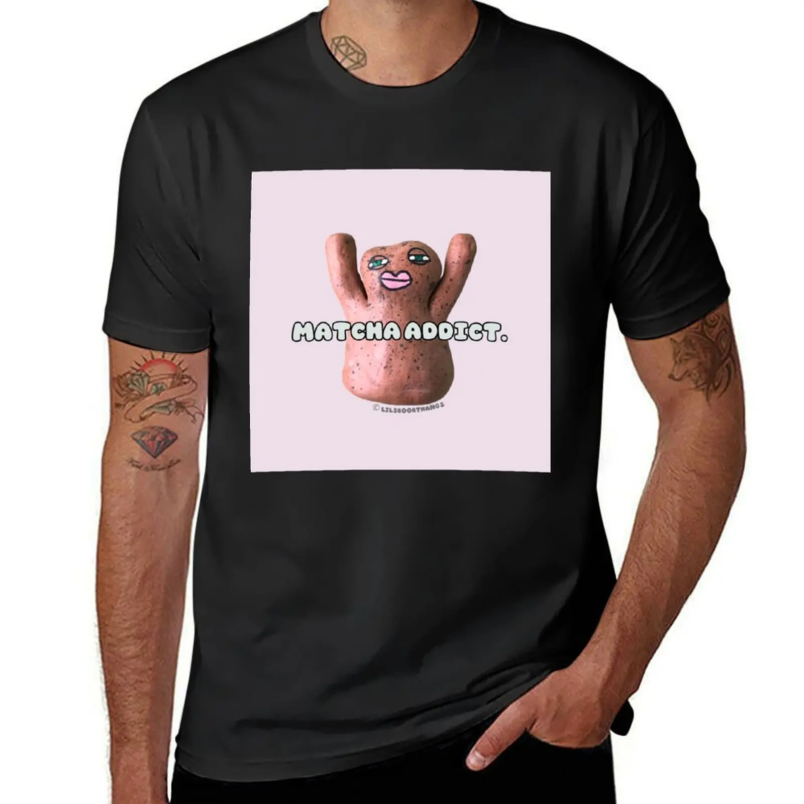 Matcha addict., Mr. Blob, blob, cute blob, v17 @lilsboobthangs ? T-Shirt vintage plain mens funny t shirts