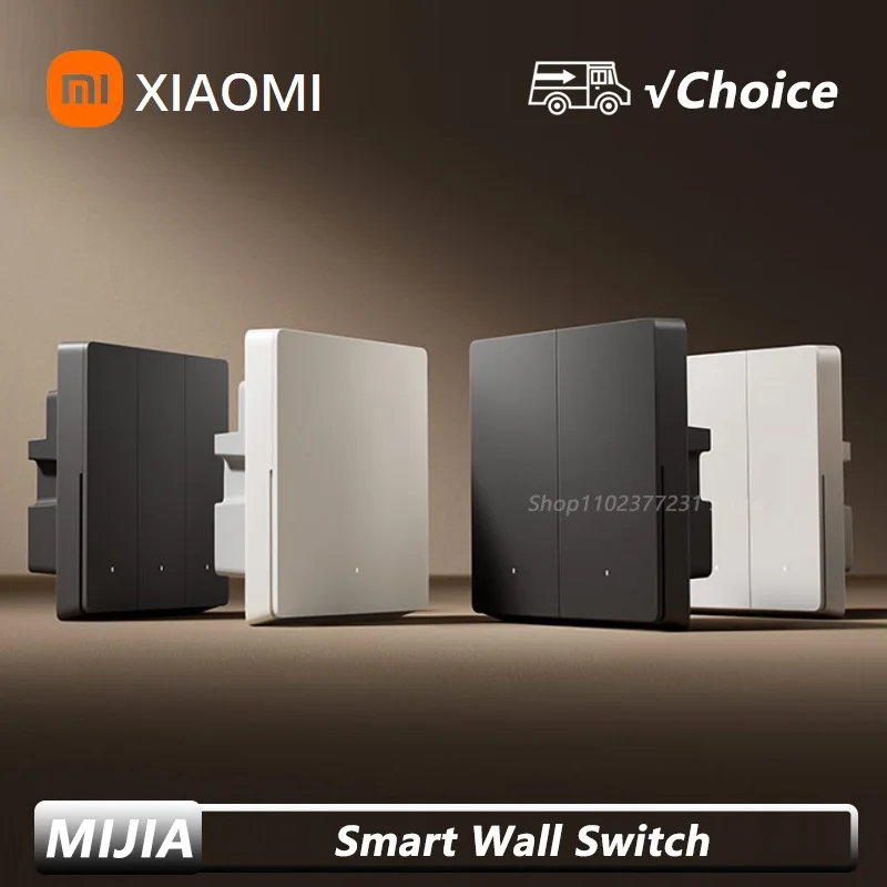 Xiaomi Akıllı Duvar Anahtarı Tekli Çiftli Üçlü Anahtar Çift Kontrol Aktif&Nötr Hatlı Çalışma Akıllı Işık için Mi Home Uygulaması ile Uyumlu