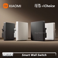 Xiaomi Smart Wall Switch Single Double Triple Key Dual Control Live&Neutral Line Work for Smart Light Mi home App
