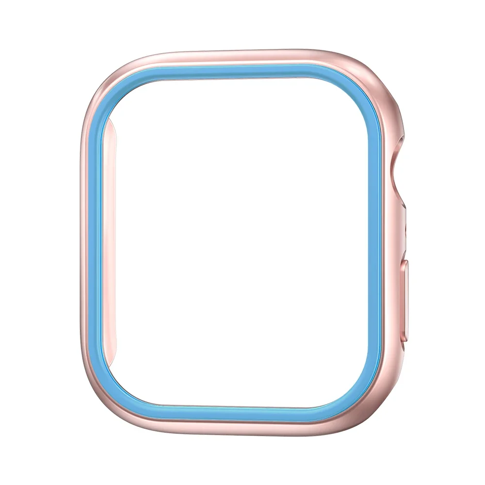 Funda luminosa para Apple Watch Series 9, 8, 7, 6, SE 5, sin película de pantalla, cubierta protectora de parachoques de PC duro para iWatch, 45mm, 44mm, 41mm, 40mm