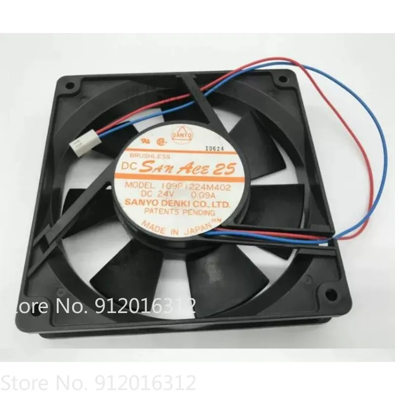 Ventilador Original Nuevo para Sanyo San Ace25 109P1224M402 24V 0.09A 12CM, Ventilador de Refrigeración para Inversor, 12cm 120 * 120 * 25MM