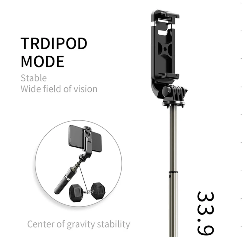 LENVEE All-In-One Bluetooth Tripod Camera Stand Mobile Phone Suitable for Gopro Sports Camera Selfie Stick Universal