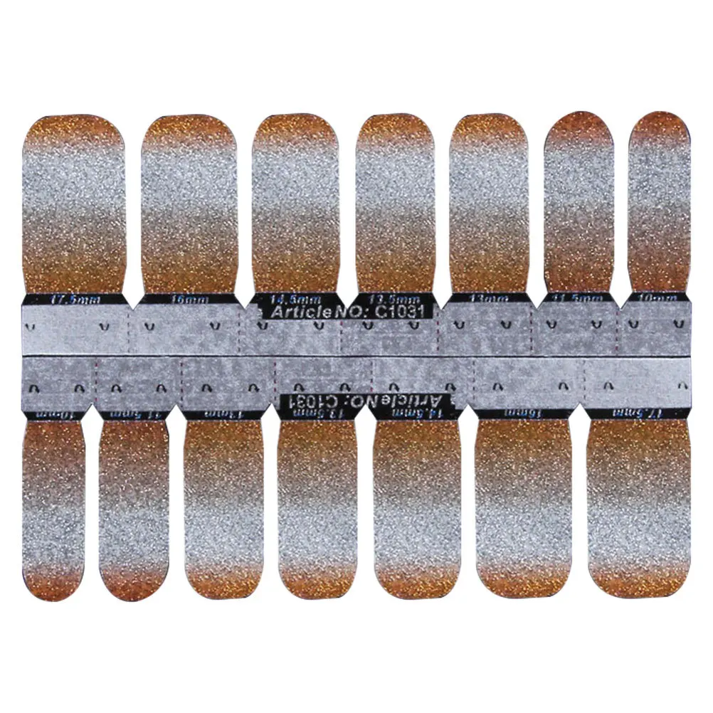 

6Pcs Nail Art Stickers Gradient Color Nail Decals Easy Apply Creative Design Birthday Party Holiday Decoration