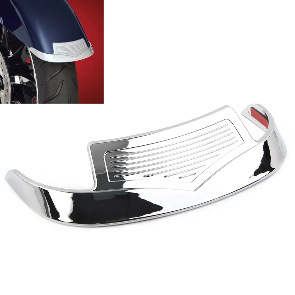 Chrome Motorcycle Front Fender Accent Trim For Harley FLH models Road King Custom FLHRS Classic