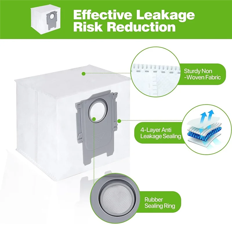 كيس قمامة للمكنسة الكهربائية ، ملحقات لمكنسة Roborock S8 + ، S8 برو الترا ، S7 MaxV Ultra ، Q5 ، Q5 + ، Q7 Plus ، Q7 Max ، 20 ks
