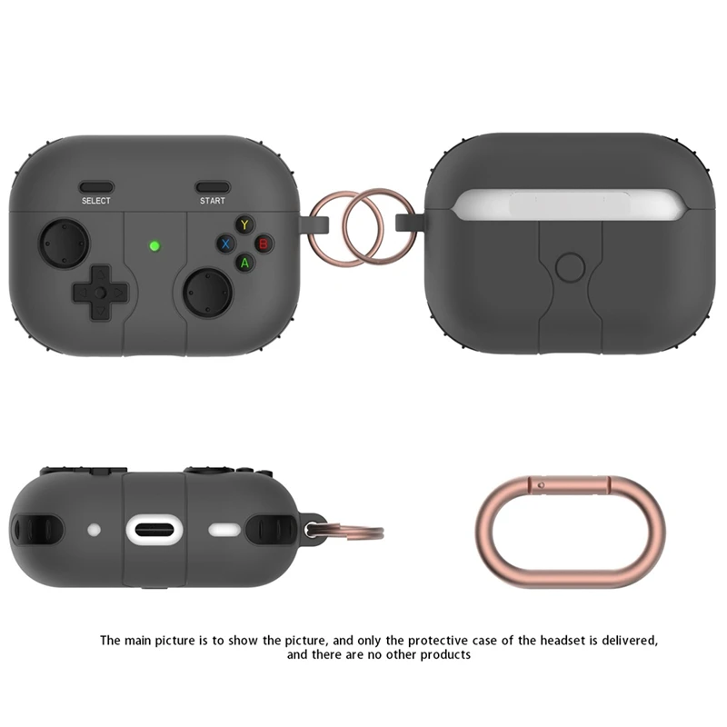 Étui de protection en silicone pour casque Bluetooth Apple, gris, durable, facile à utiliser, adapté pour Pro2