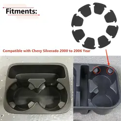 8 Pcs Center Console Cup Holder Insert Flaps Set For Chevrolet Tahoe 2000 2001 2002 2003 2004 2005 2006